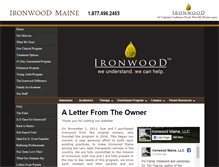 Tablet Screenshot of ironwoodmaine.com